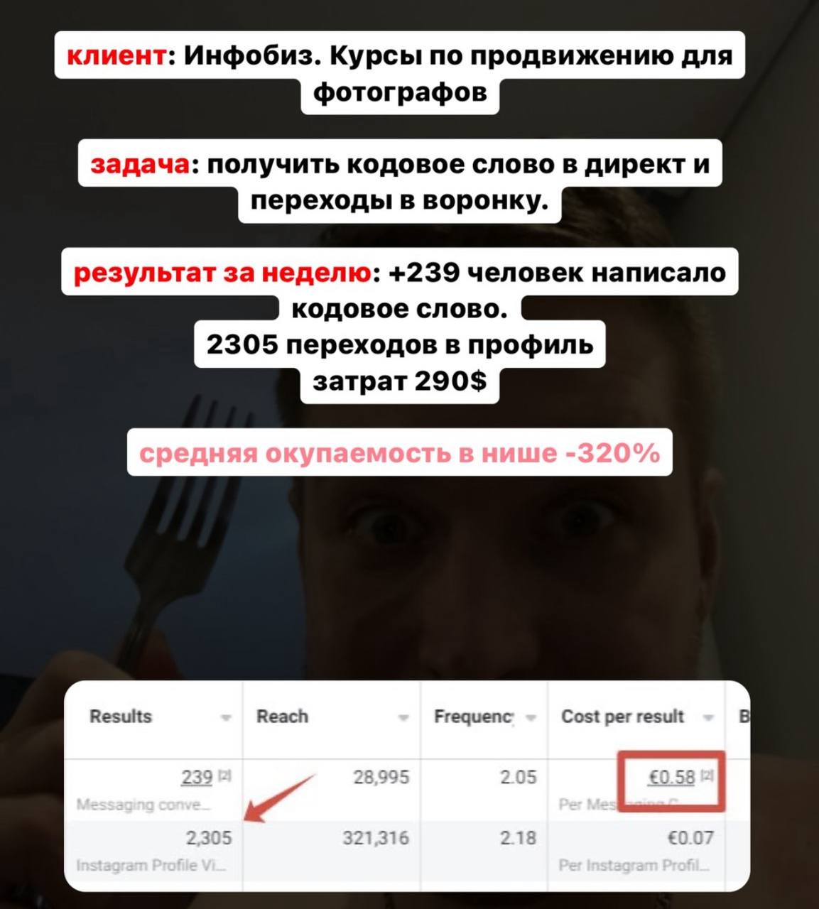 Полный скриншот кейса курсов для фотографов